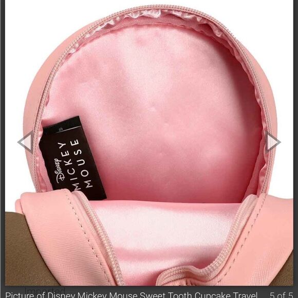 Disney’s Mickey Mouse Cupcake Cosmetic Bag NWT - Picture 3 of 7